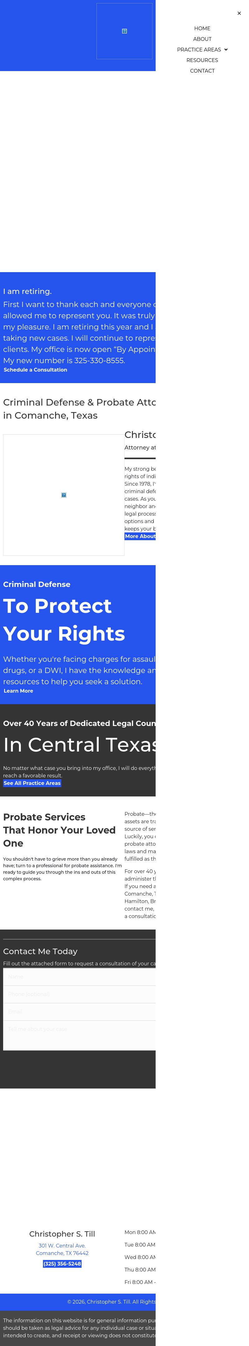 Christopher S. Till - Comanche TX Lawyers