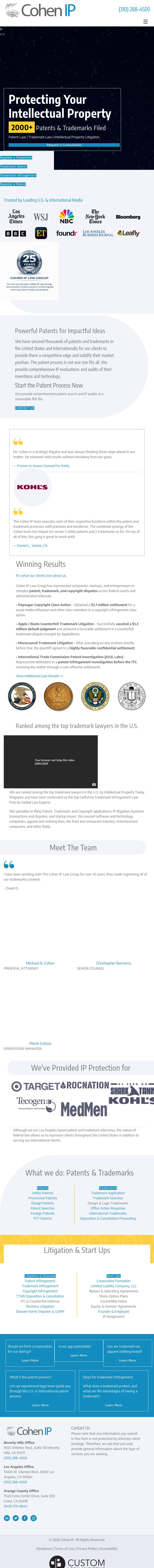 Cohen IP Law Group, P.C. - Beverly Hills CA Lawyers