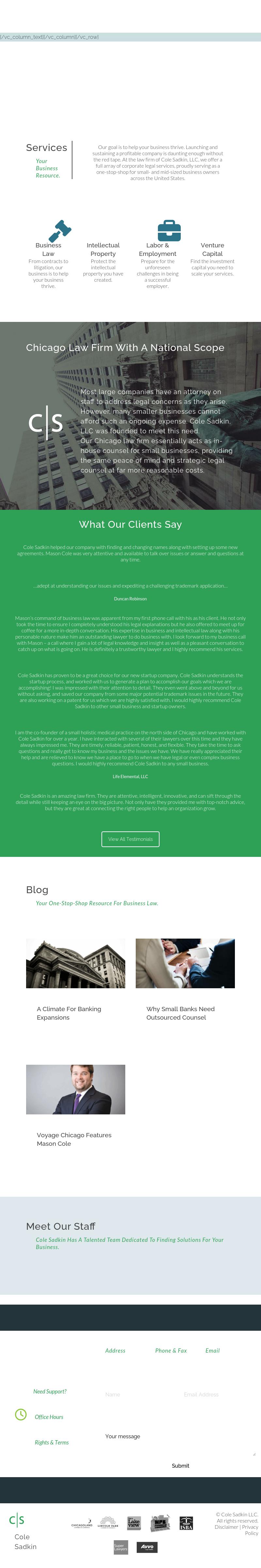 Cole Sadkin, LLC - Chicago IL Lawyers