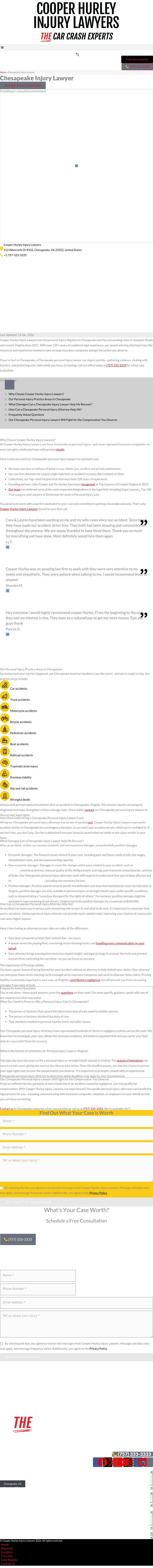 Cooper Hurley Injury Lawyers - Chesapeake VA Lawyers