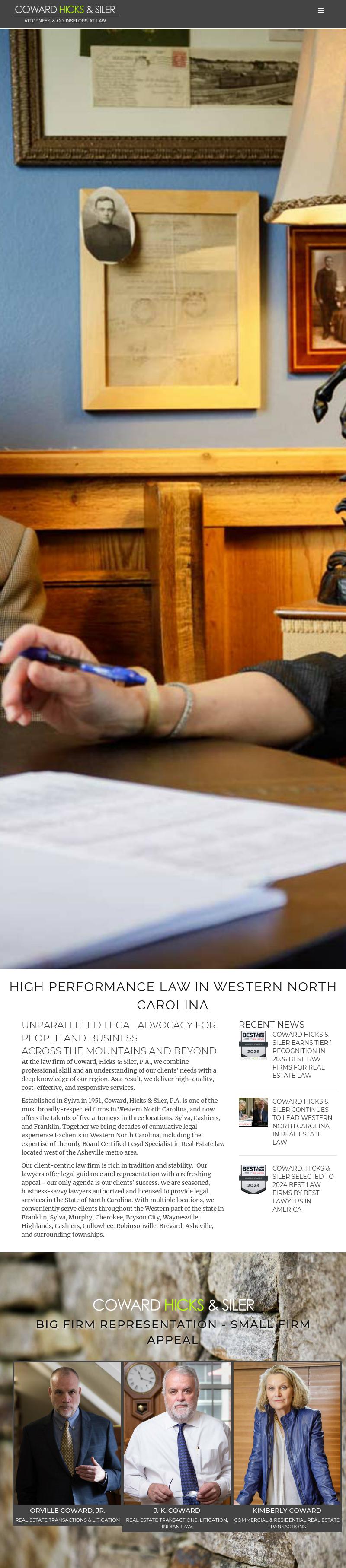 Coward, Hicks & Siler, P.A. (Franklin) - Franklin NC Lawyers