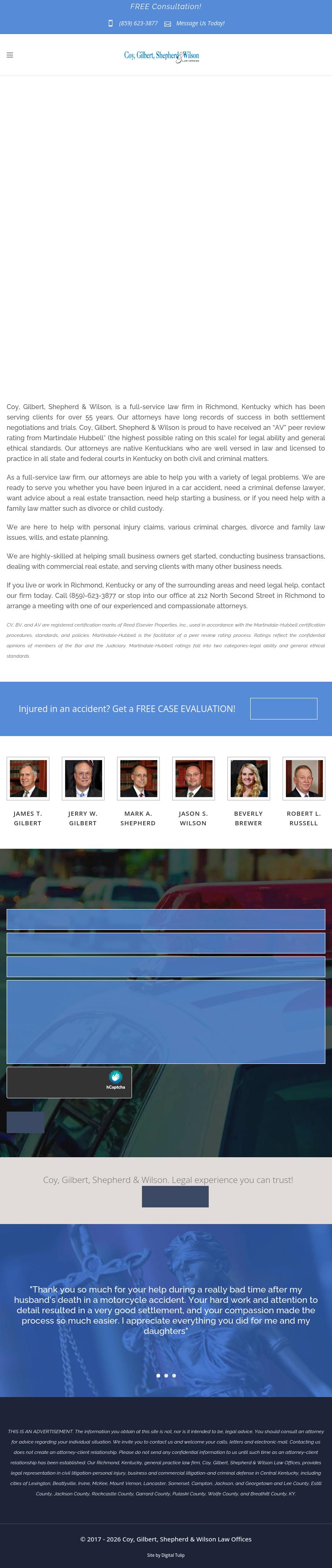 Coy, Gilbert & Gilbert Law Offices - Richmond KY Lawyers