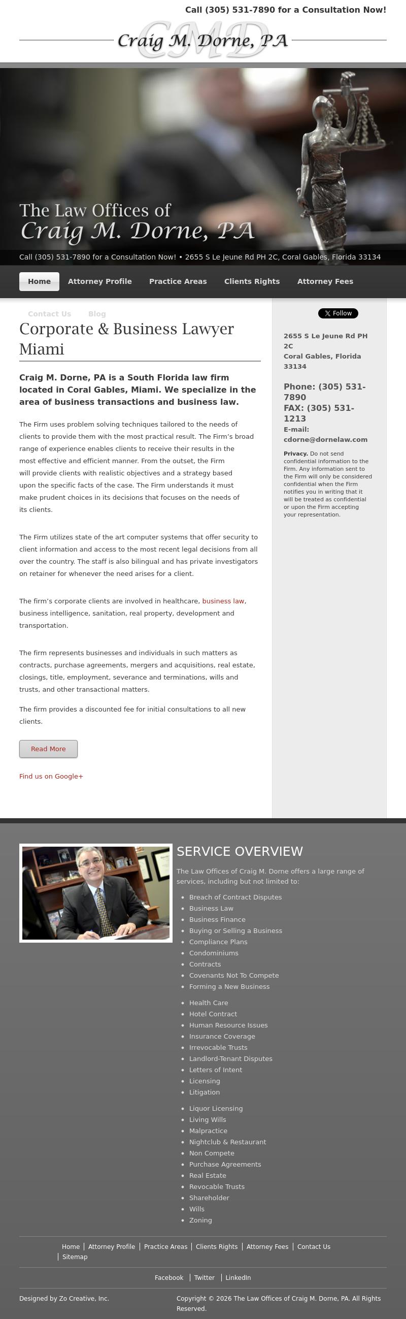 Craig M. Dorne, PA - Coral Gables FL Lawyers