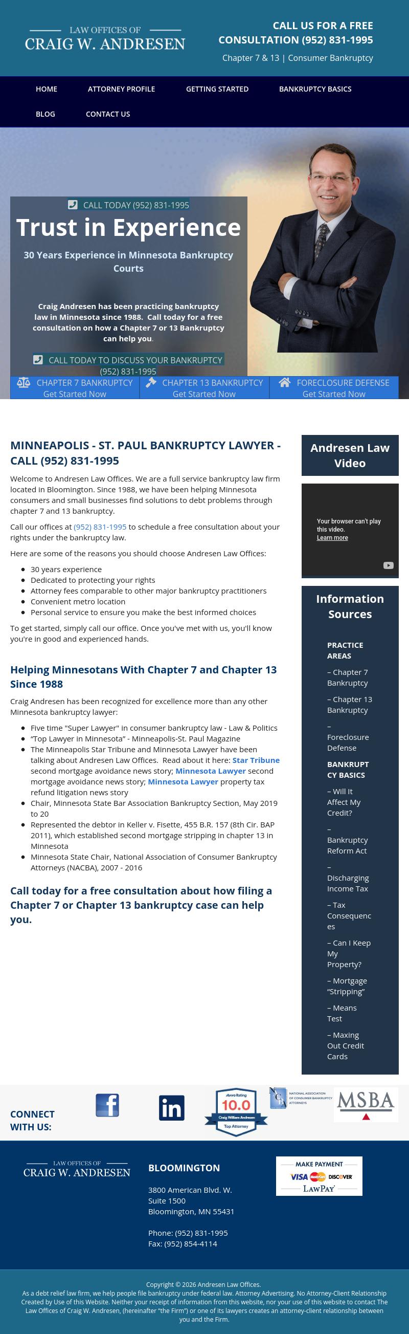 Craig W. Andresen - Bloomington MN Lawyers