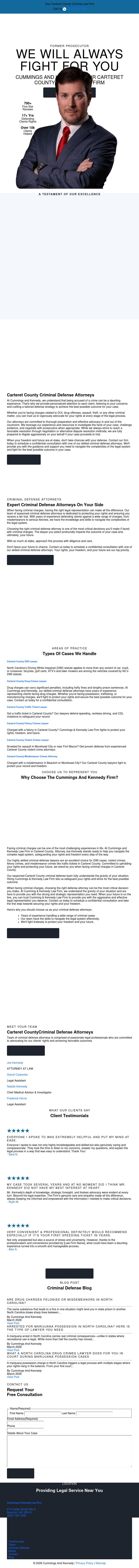 Cummings & Kennedy Law Firm, PLLC - Beaufort NC Lawyers