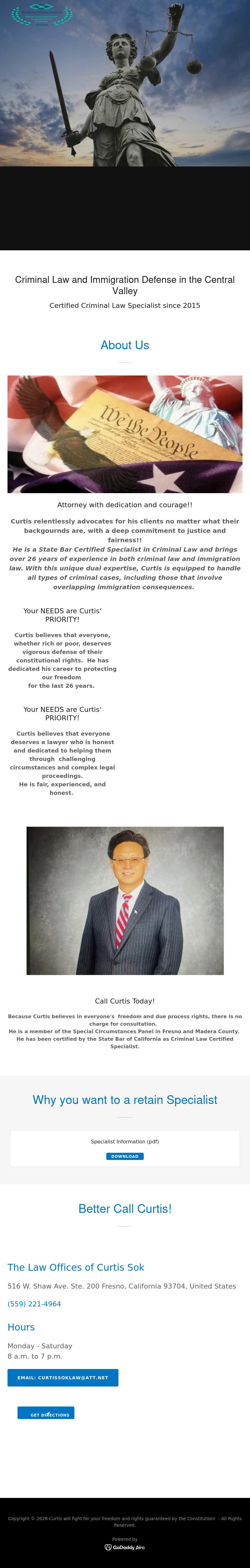 Curtis B. Sok, Attorney at Law - Fresno CA Lawyers