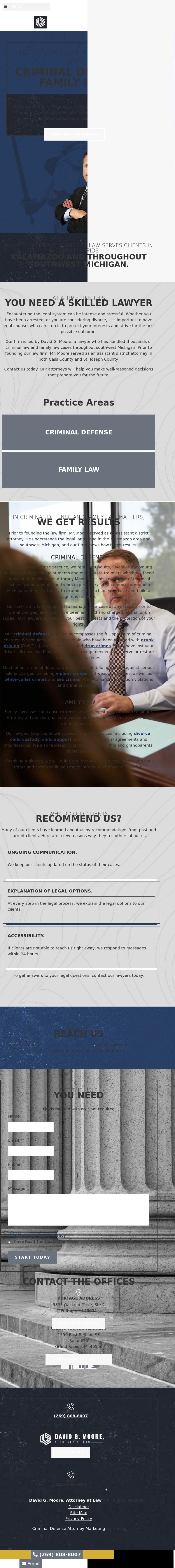 David G. Moore, Attorney at Law - Kalamazoo MI Lawyers