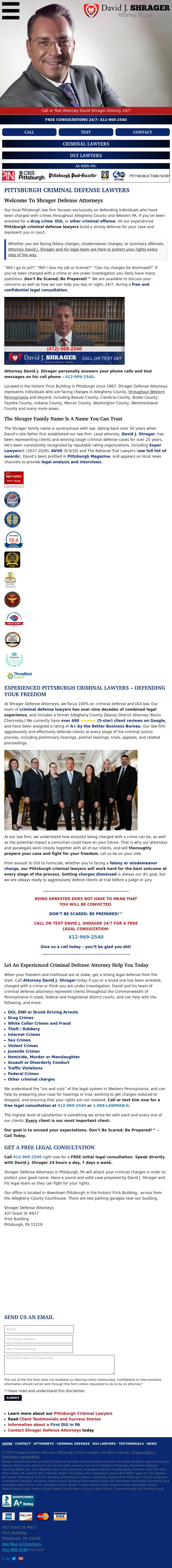 David J. Shrager - Pittsburgh PA Lawyers