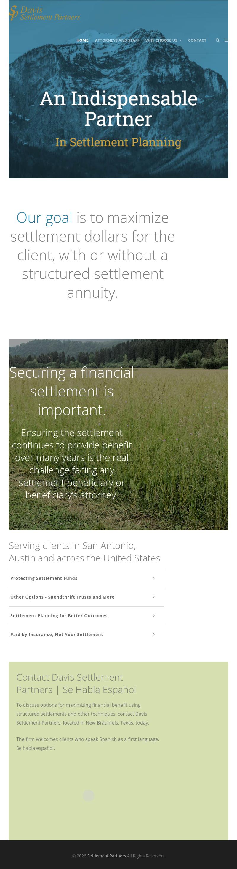 Davis Settlement Partners - New Braunfels TX Lawyers