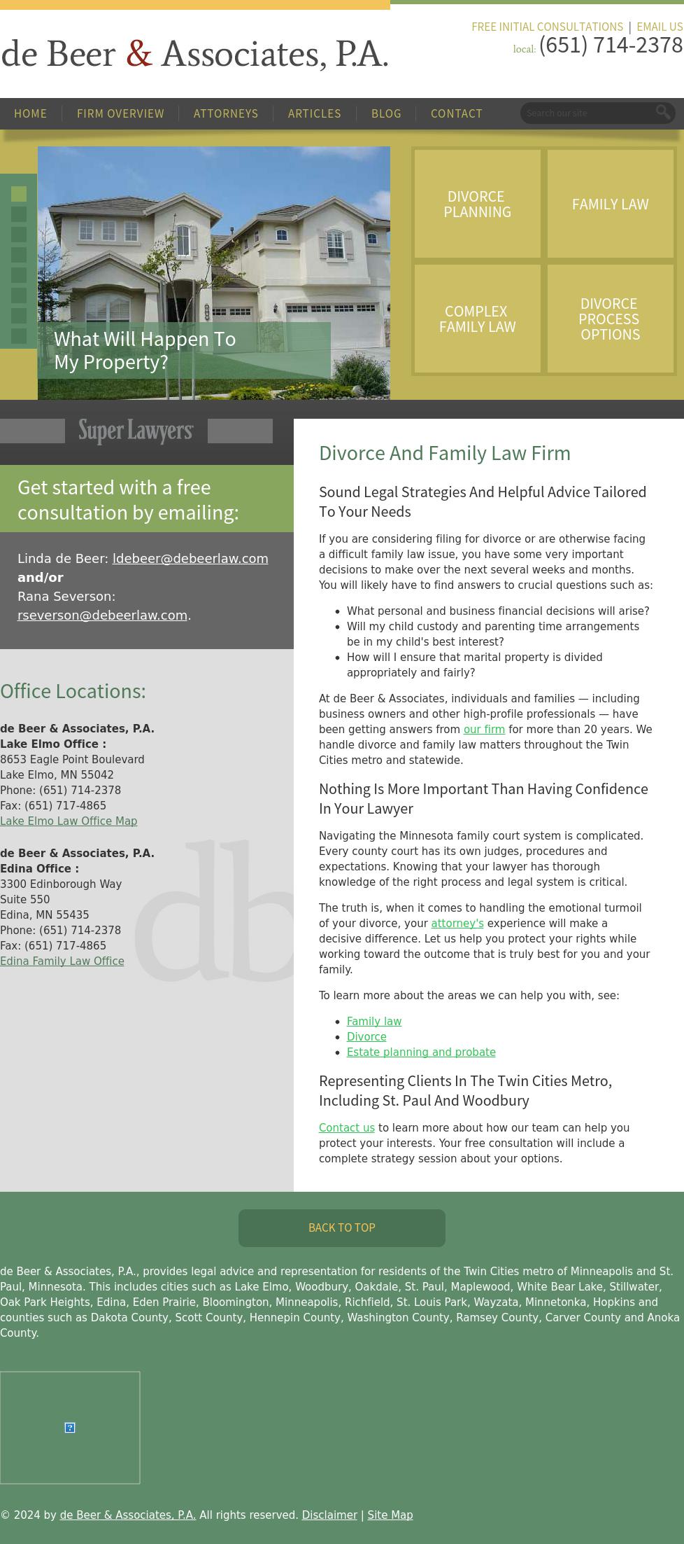 de Beer & Associates, P.A. - Edina MN Lawyers