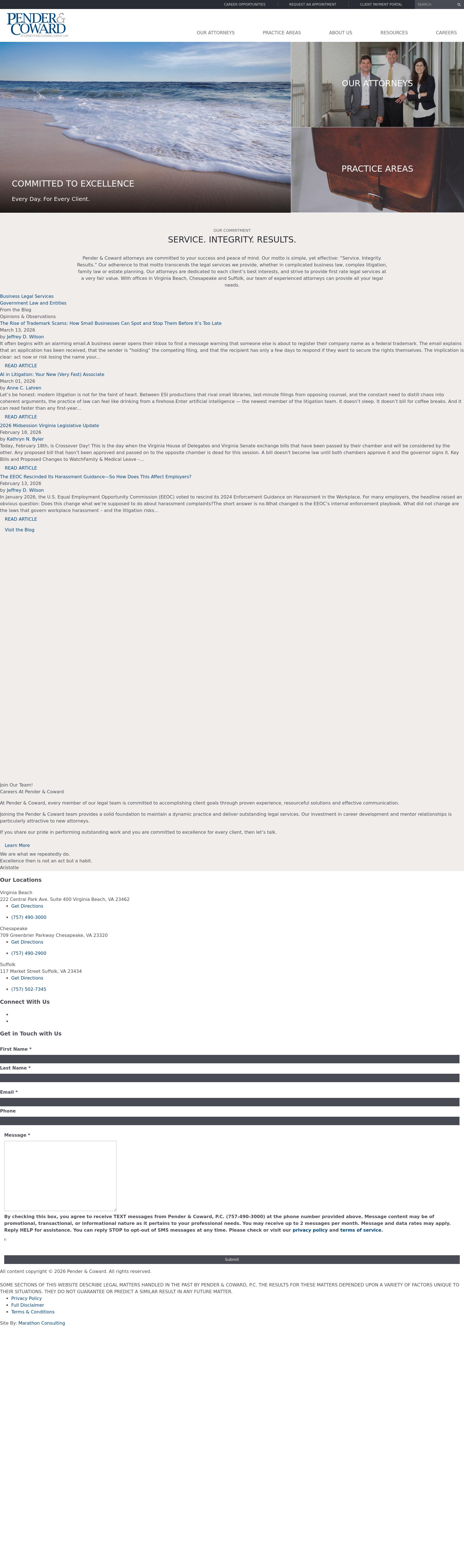 Disability Law Group - Pender & Coward P.C. - Chesapeake VA Lawyers