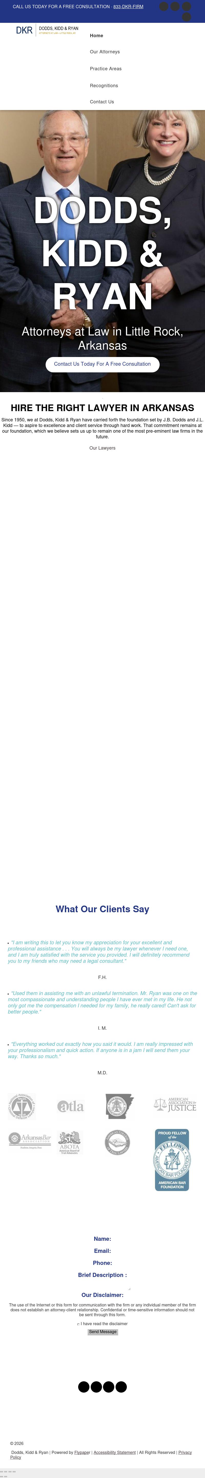 Dodds, Kidd & Ryan - Little Rock AR Lawyers