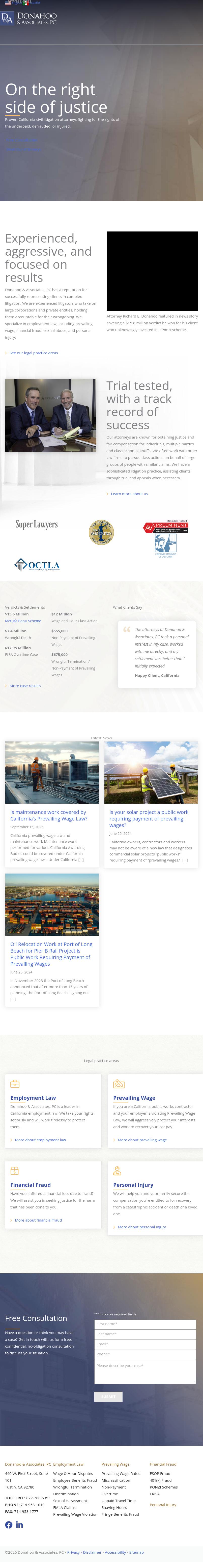 Donahoo & Associates - Tustin CA Lawyers