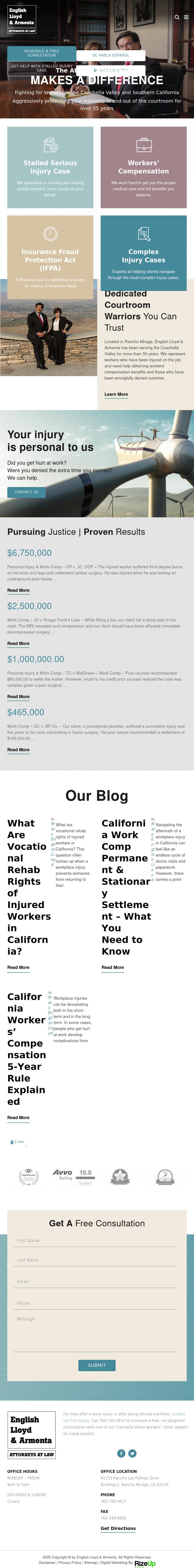 English Lloyd & Armenta - Rancho Mirage CA Lawyers