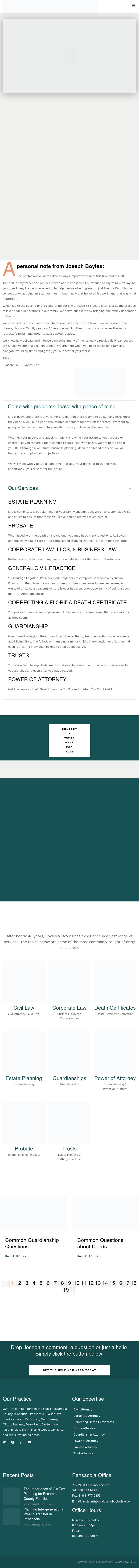 Estate Planning & Corporate Attorney Joseph Boyles, Esq. - Pensacola FL Lawyers