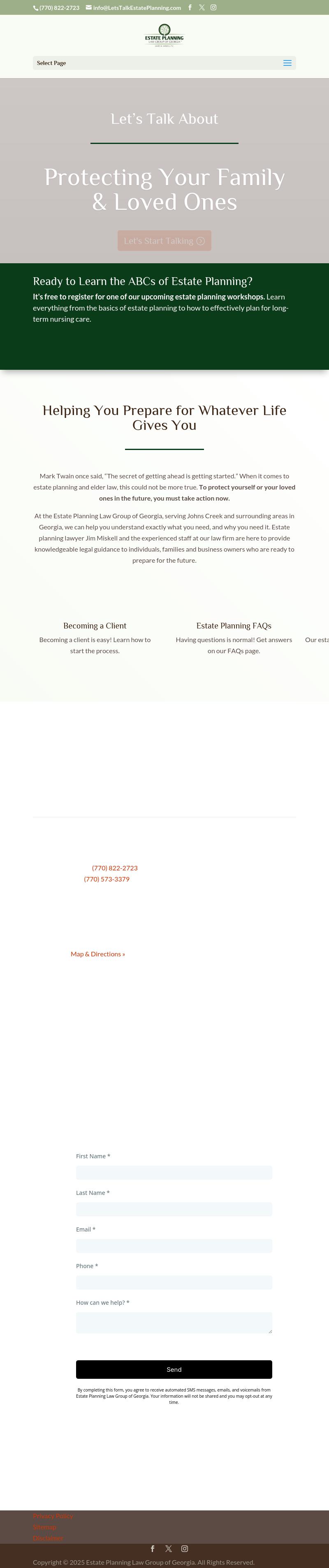 ESTATE PLANNING LAW GROUP OF GEORGIA, James M. Miskell P.C. - Lawrenceville GA Lawyers