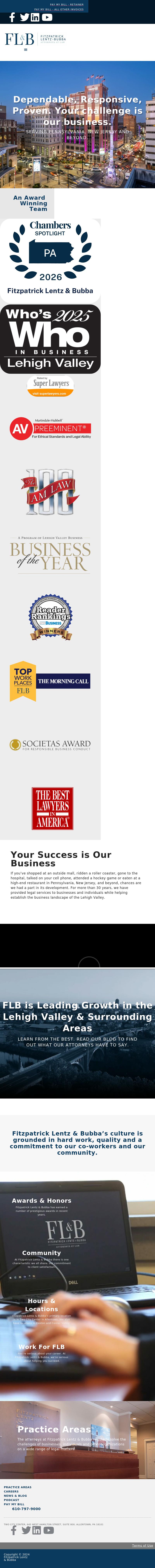 Fitzpatrick Lentz & Bubba, P.C. - Center Valley PA Lawyers