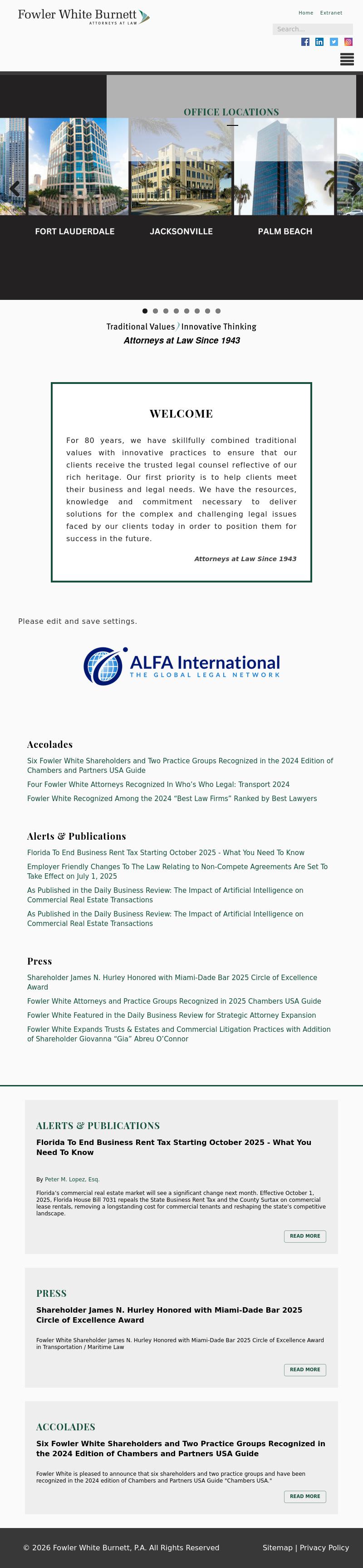 Fowler White Burnett P.A. - Fort Lauderdale FL Lawyers