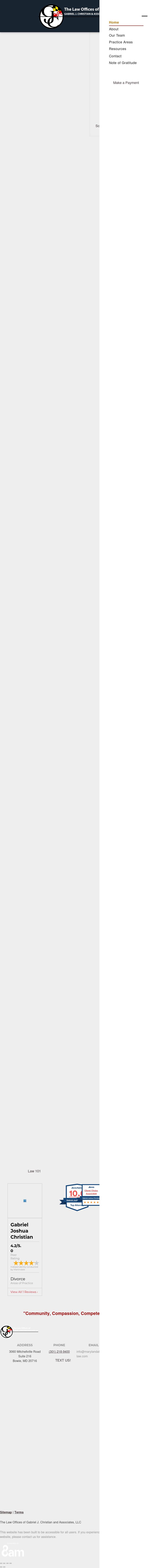 Gabriel J. Christian & Associates, LLC - Bowie MD Lawyers