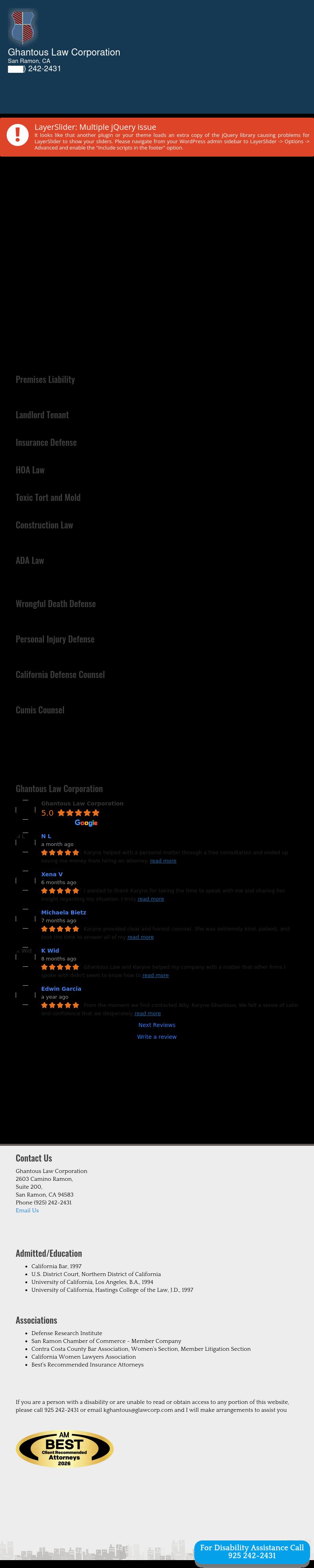 Ghantous Law Corporation - San Ramon CA Lawyers