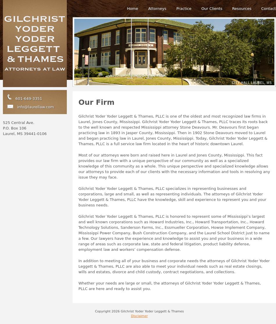 Gilchrist Sumrall Yoder & Boone - Laurel MS Lawyers