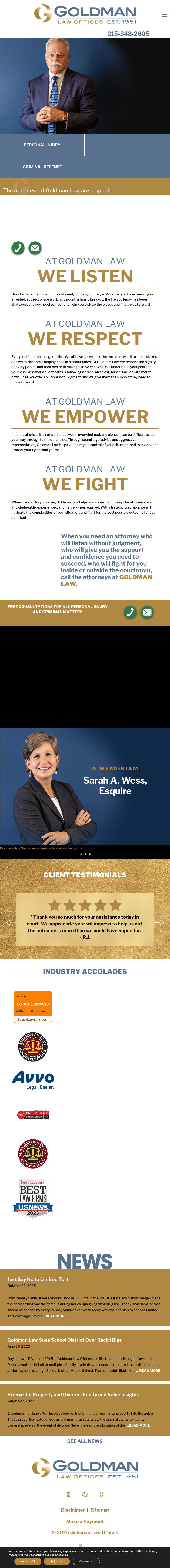 Goldman Law Offices - Doylestown PA Lawyers