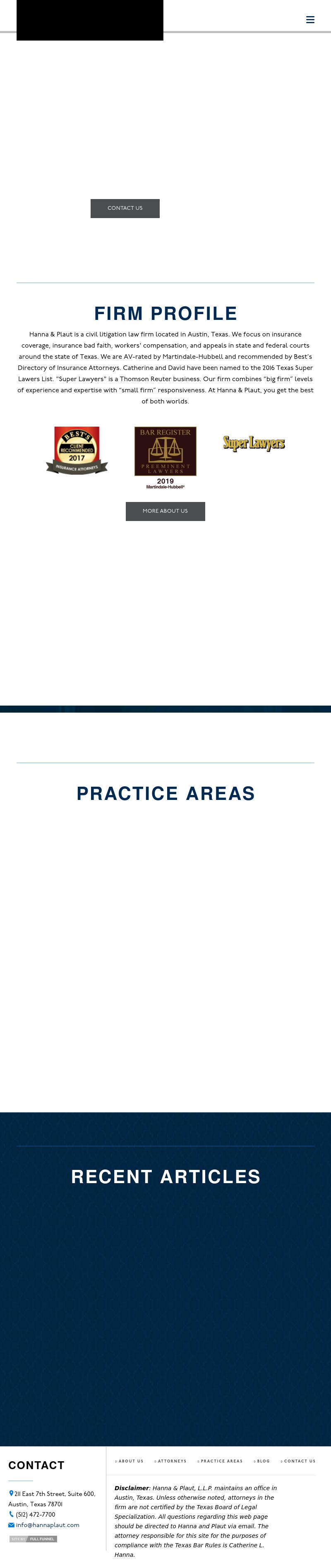 Hanna & Plaut, L.L.P. - Austin TX Lawyers