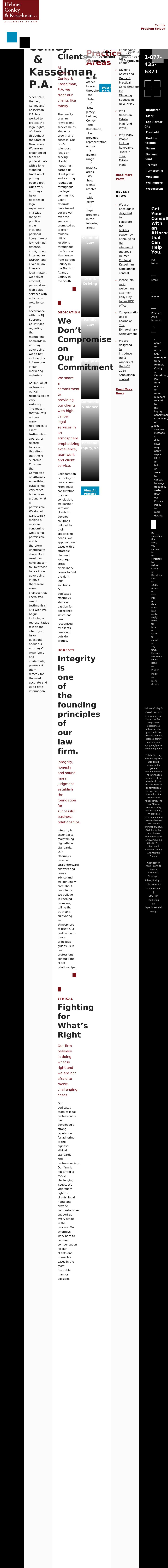 Helmer, Conley & Kasselman, P.A. - Haddon Heights NJ Lawyers