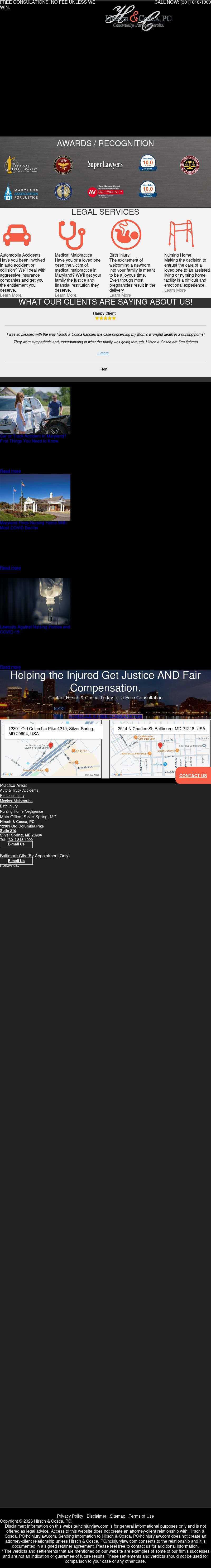 Hirsch & Cosca, PC - Silver Spring MD Lawyers