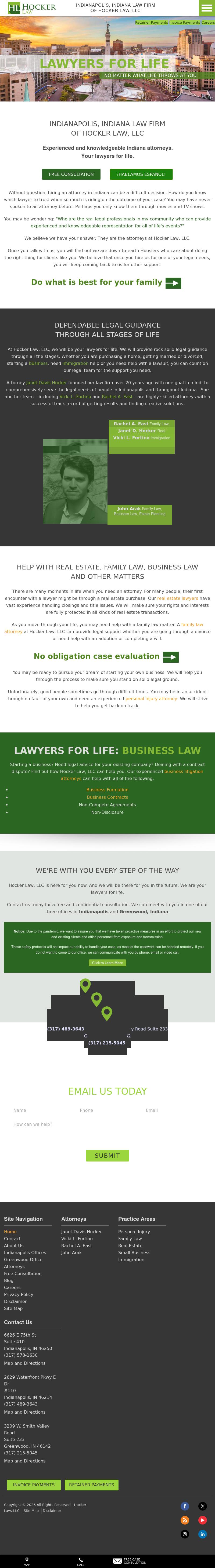Hocker & Associates, LLC - Greenwood IN Lawyers
