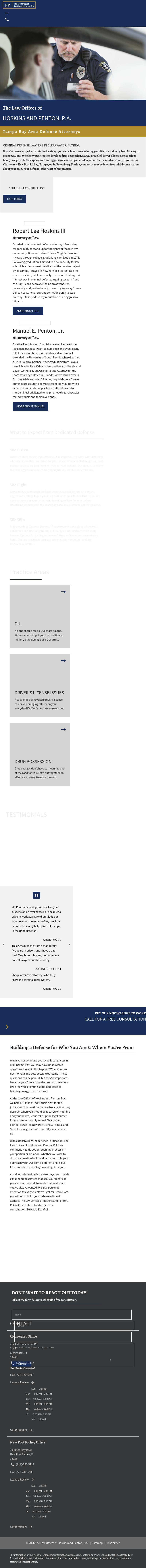 Hoskins & Penton, P.A. - New Port Richey FL Lawyers