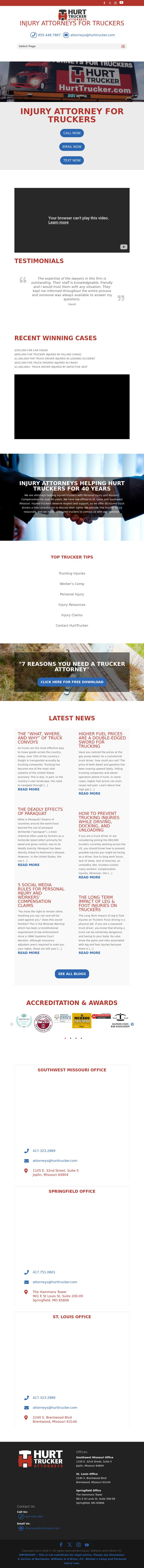 Hurt Trucker Attorneys - Joplin MO Lawyers