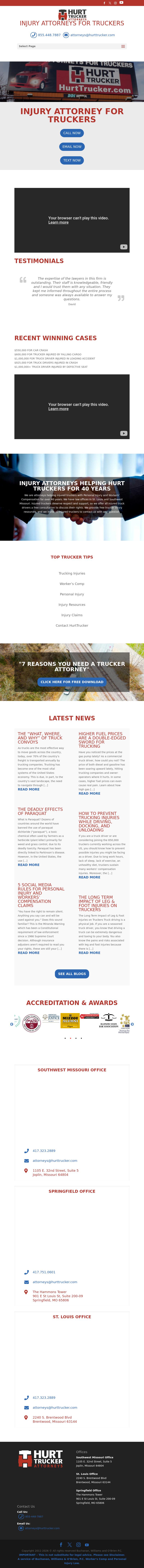 Hurt Trucker Attorneys - St. Louis MO Lawyers