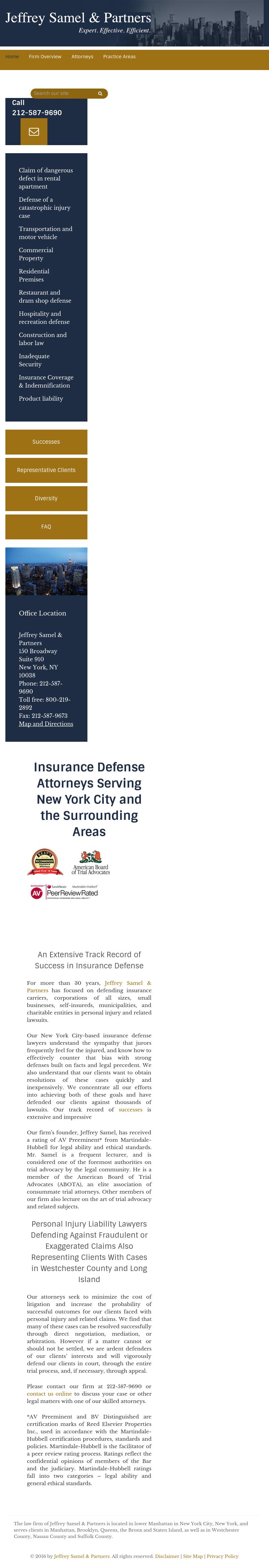 Jeffrey Samel & Partners - New York NY Lawyers