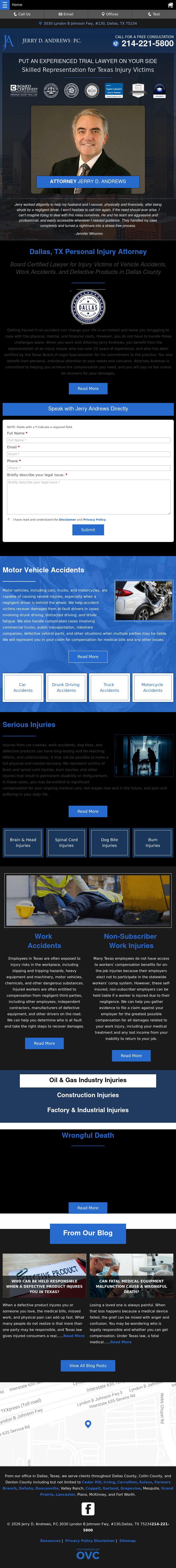 Jerry D. Andrews, P.C. - Dallas TX Lawyers