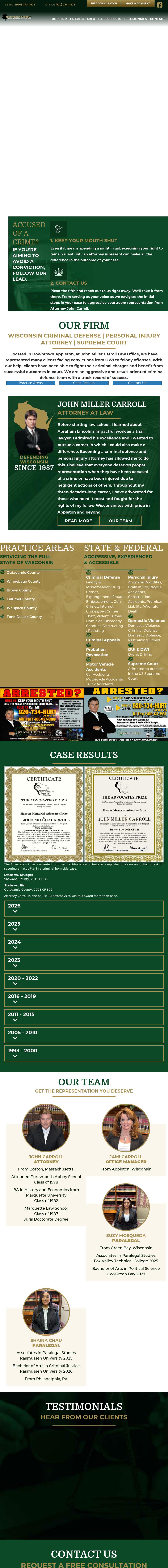 John M. Carroll - Appleton WI Lawyers