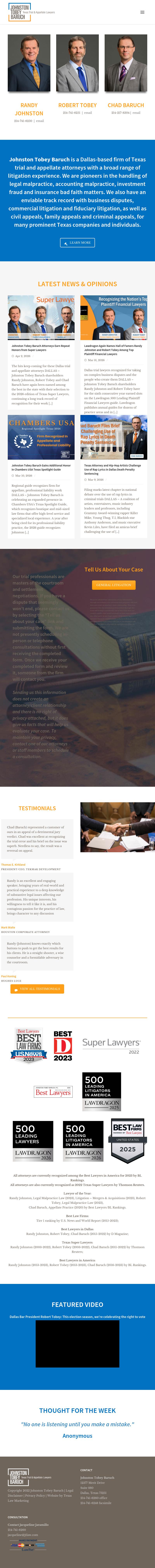 Johnston Tobey - Dallas TX Lawyers