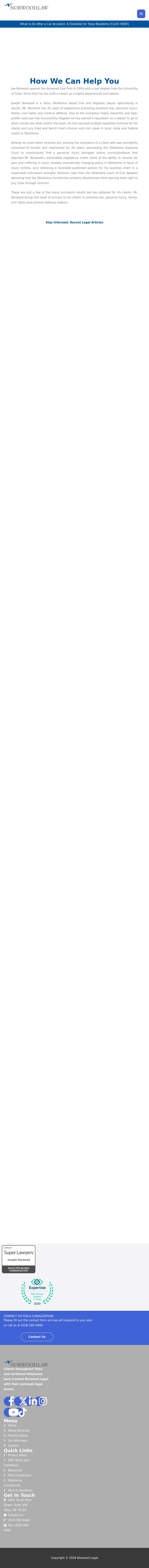 Joseph M. Norwood - Tulsa OK Lawyers