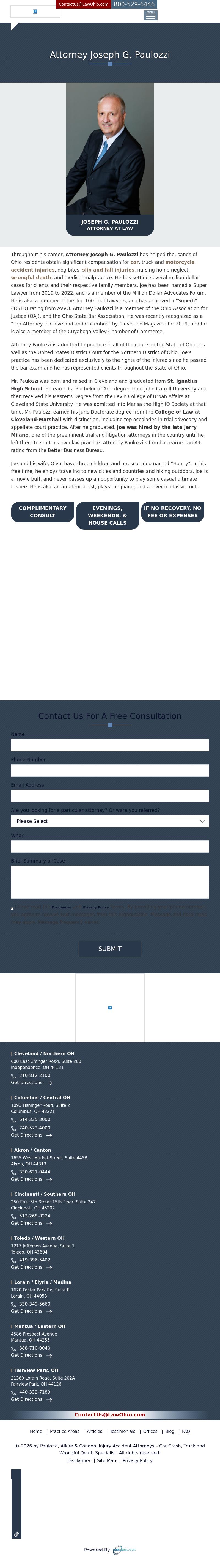 Joseph Paulozzi, Attorney at Law - Cleveland OH Lawyers