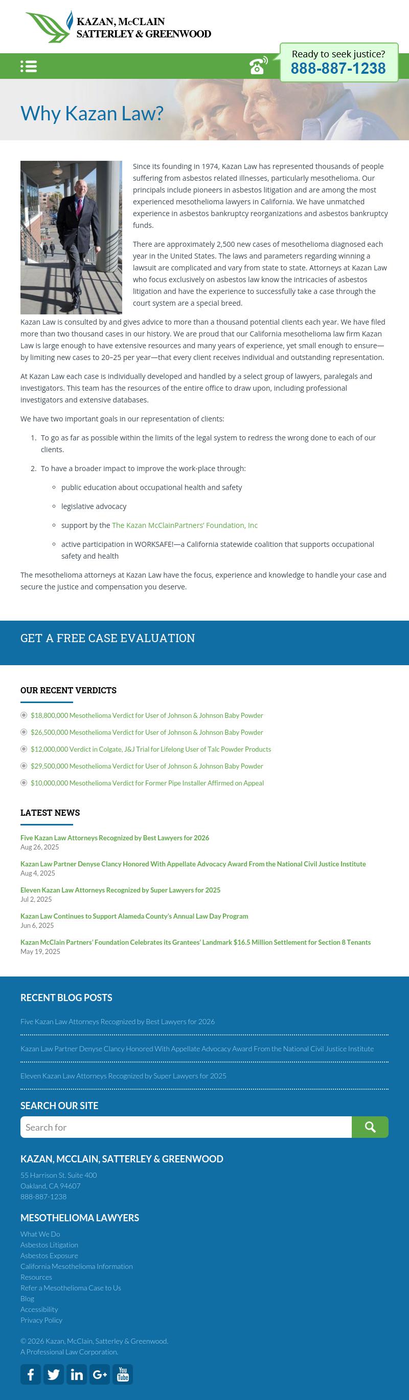 Kazan, McClain, Satterley & Greenwood - Oakland CA Lawyers