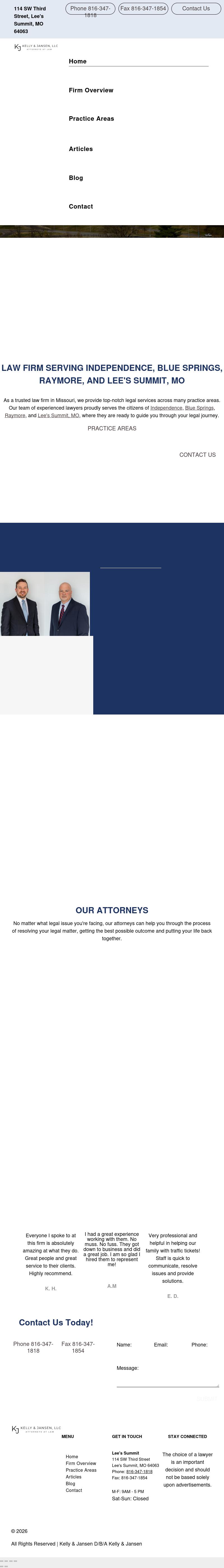 Kelly, Symonds & Reed, LLC - Lee's Summit MO Lawyers