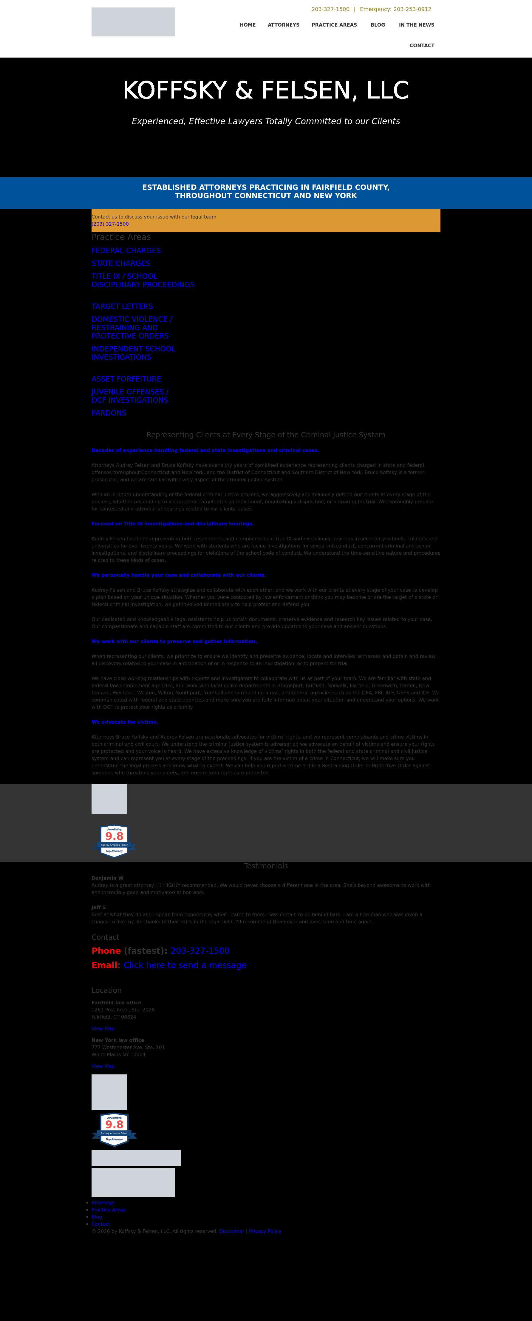 Koffsky & Felsen, LLC - Stamford CT Lawyers