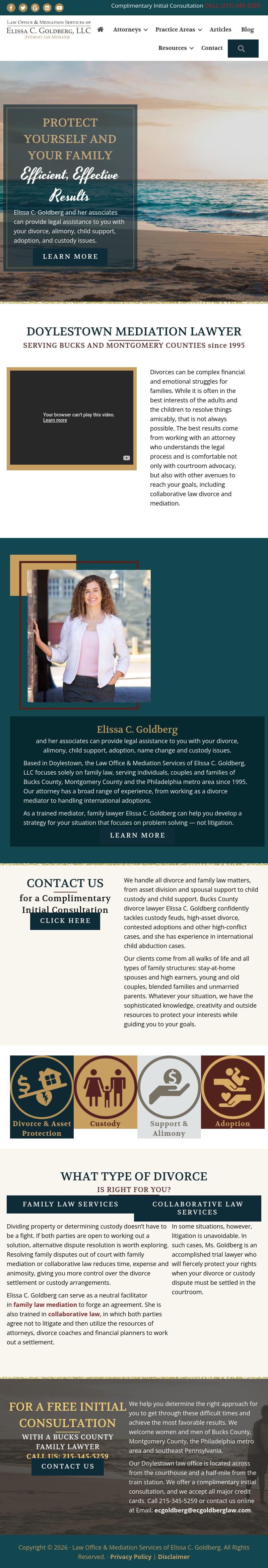 Law Office  & Mediation Services of Elissa C. Goldberg - Doylestown PA Lawyers