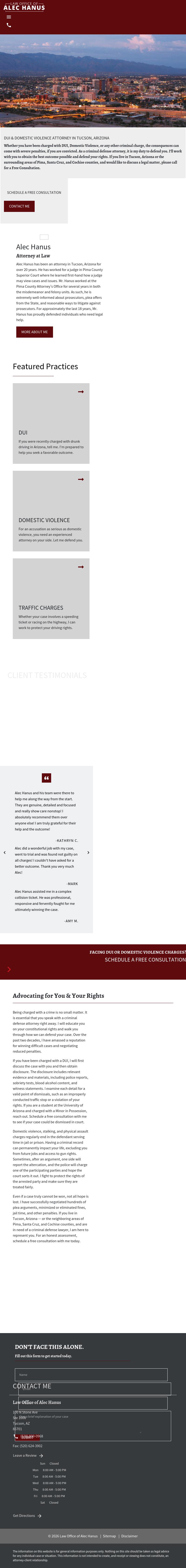 Law Office of Alec Hanus - Tucson AZ Lawyers