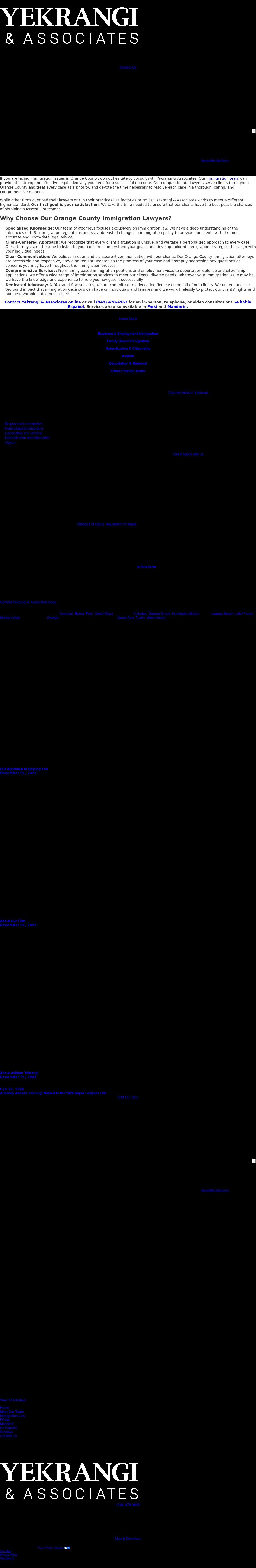 Law Office of Ashkan Yekrangi - Irvine CA Lawyers