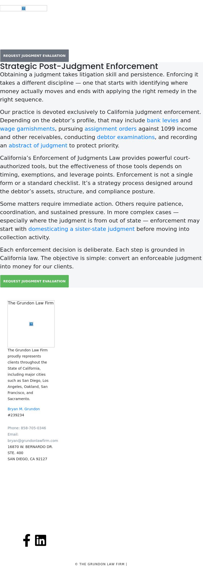 Law Office of Bryan M. Grundon - San Diego CA Lawyers