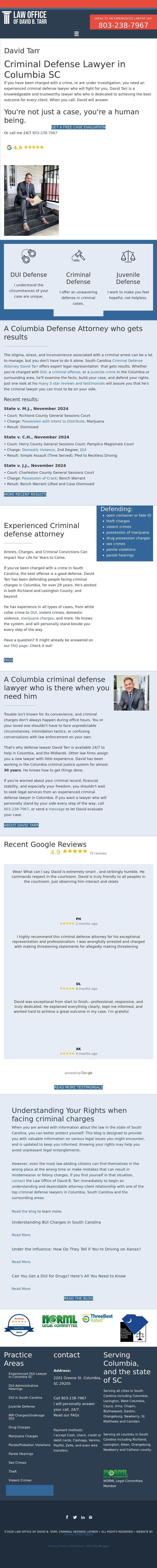 Law Office of David B. Tarr, L.L.C. - Columbia SC Lawyers