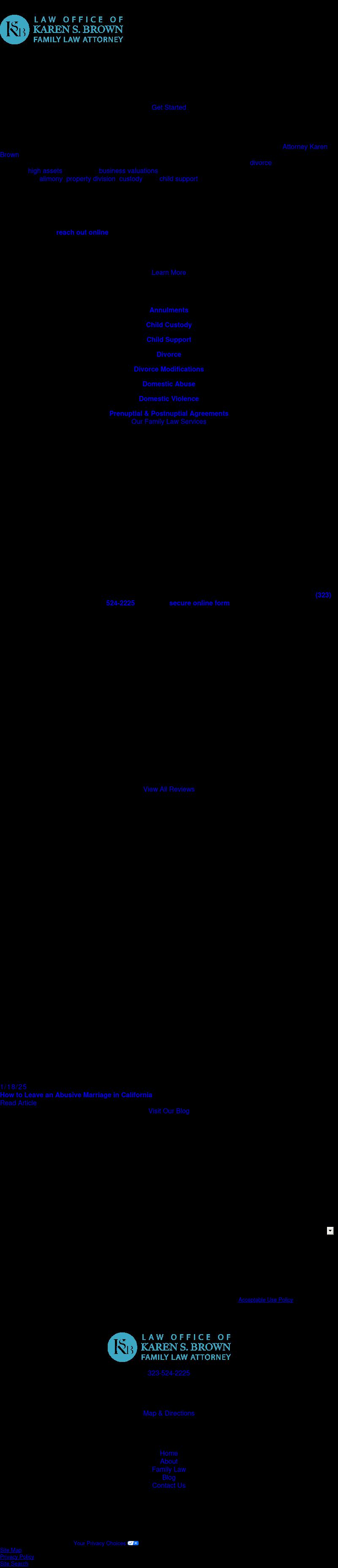 Law Office of Karen S. Brown, CFLS - Los Angeles CA Lawyers