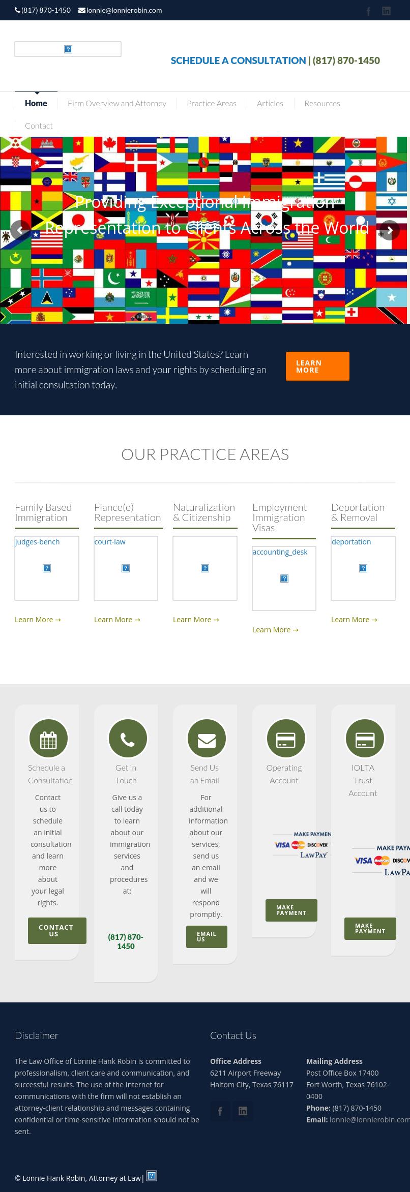 Law Office of Lonnie Hank Robin - Haltom City TX Lawyers