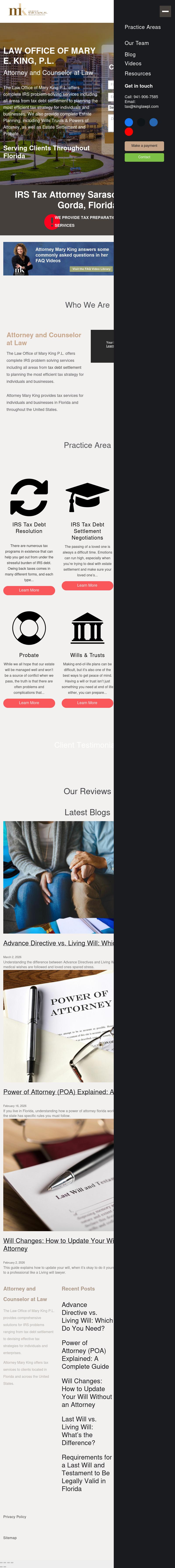 Law Office Of Mary E. King P.L. - Sarasota FL Lawyers